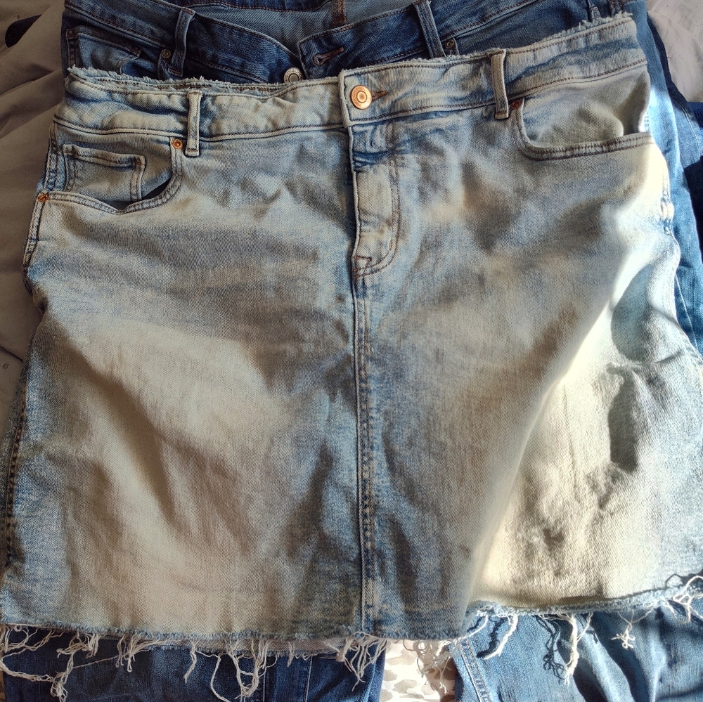 Maurices Light Blue Denim Skirt